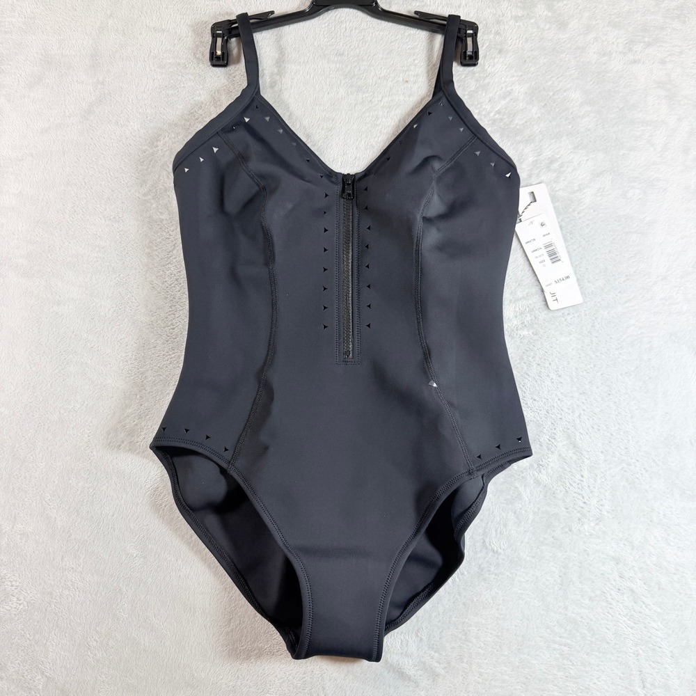 Magicsuit Sutton One-Piece Swimsuit Black Zip Front Cutout 12